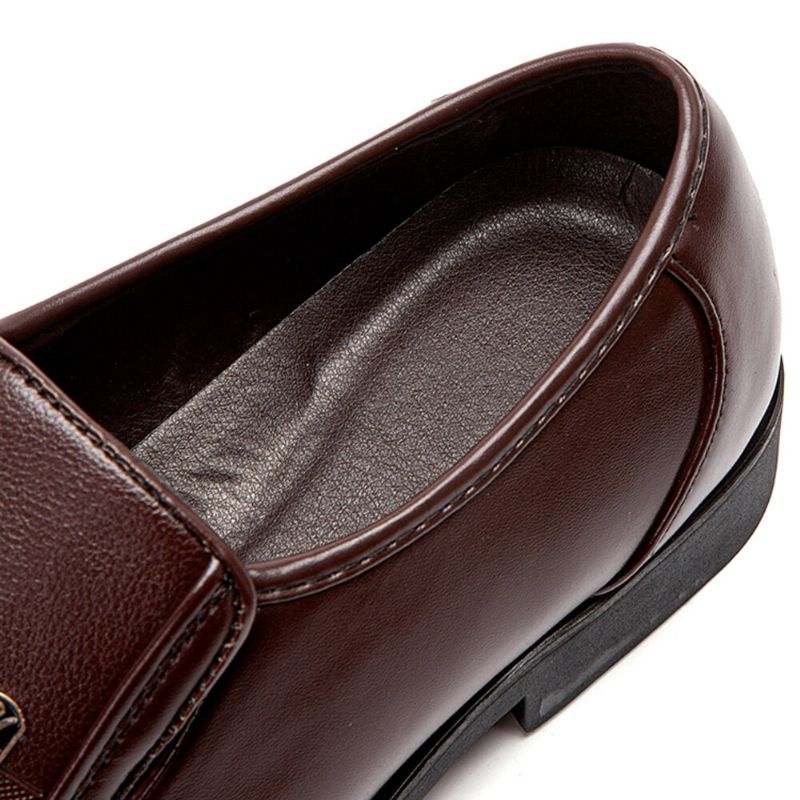 Hommes Microfibre Cuir Souple Slip-on Résistant À L'usure Décontracté Confortable Chaussures D'affaires