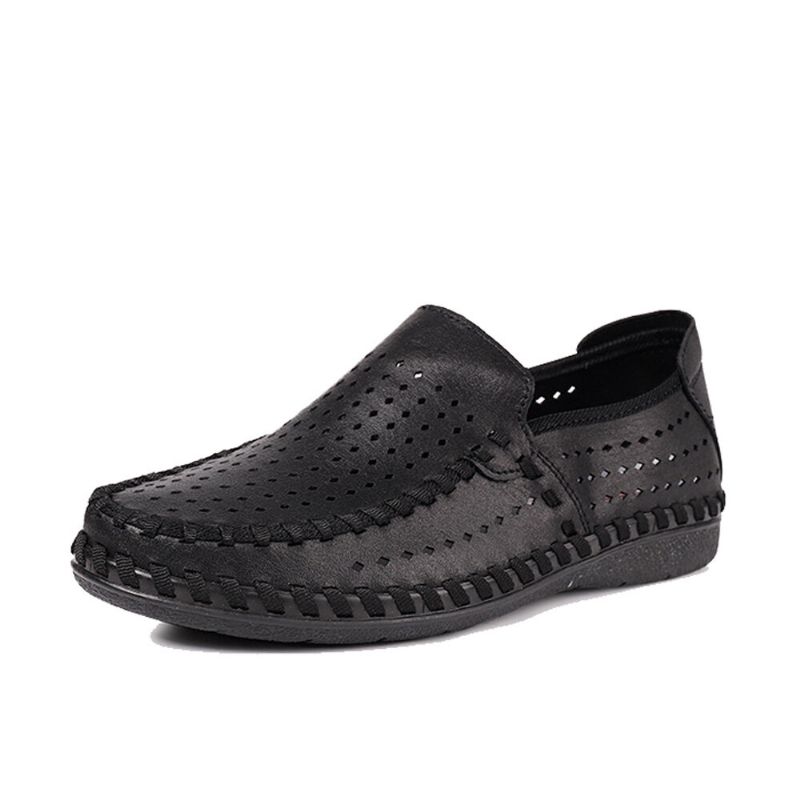 Hommes Microfibre Évider Respirant Semelle Souple Antidérapant Confortable Casual Conduite Chaussures