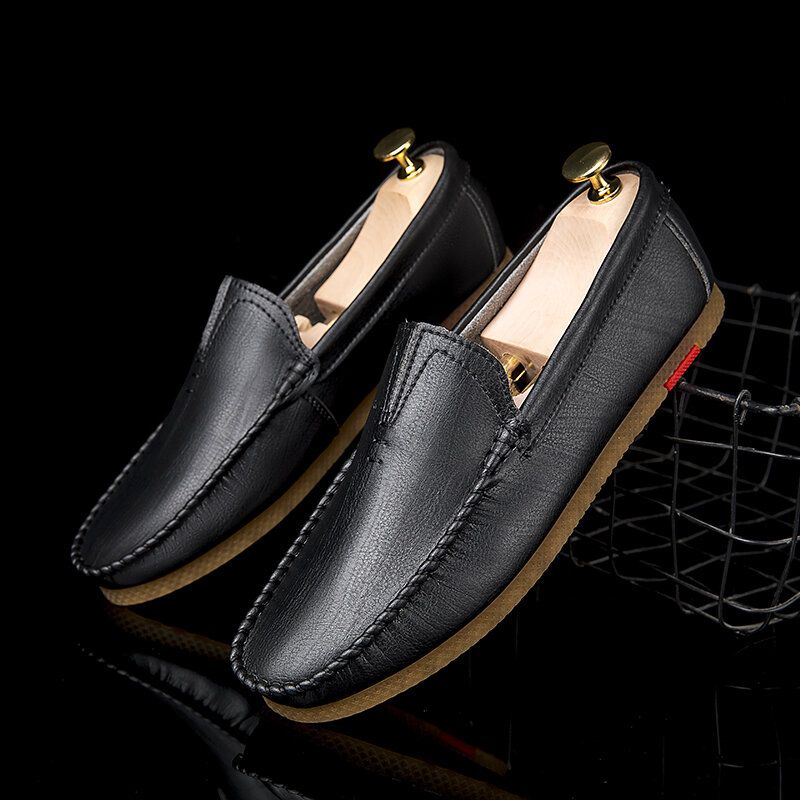 Hommes Microfibre Respirant Comfy Bottom Slip On Driving Casual Leather Mocassins Chaussures