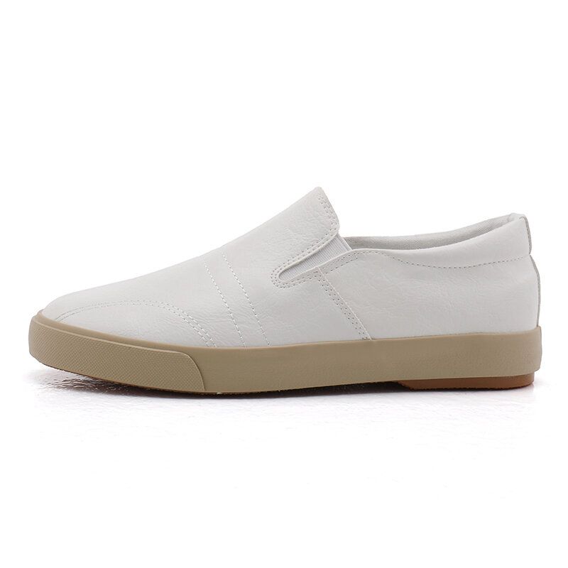 Hommes Microfibre Respirant Comfy Bottom Solid Slip On Casual Court Shoes