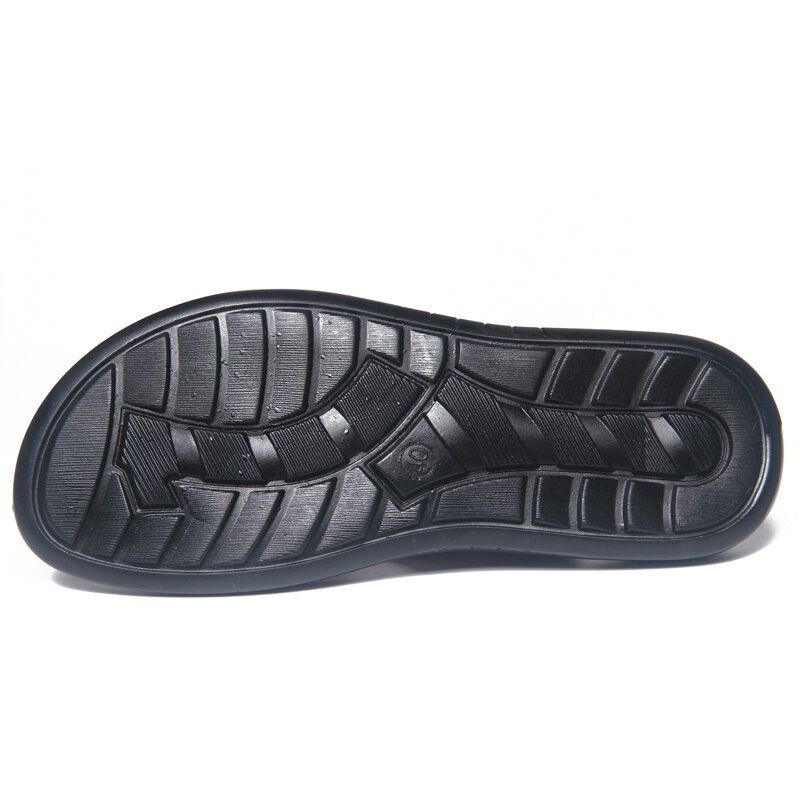 Hommes Microfibre Respirant Semelle Souple Bidirectionnelle Antidérapant Clip Toe Casual Sandales Extérieures