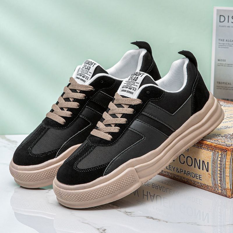 Hommes Microfibre Respirant Soft Sole Splicing Brief Trendy One Size Smaller Court Shoes