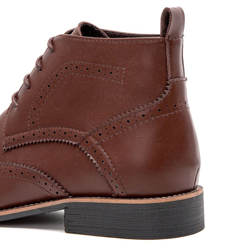 Hommes Microfibre Semelle Souple Creux Respirant Résistant À L'usure Rétro Casual Martin Bottes