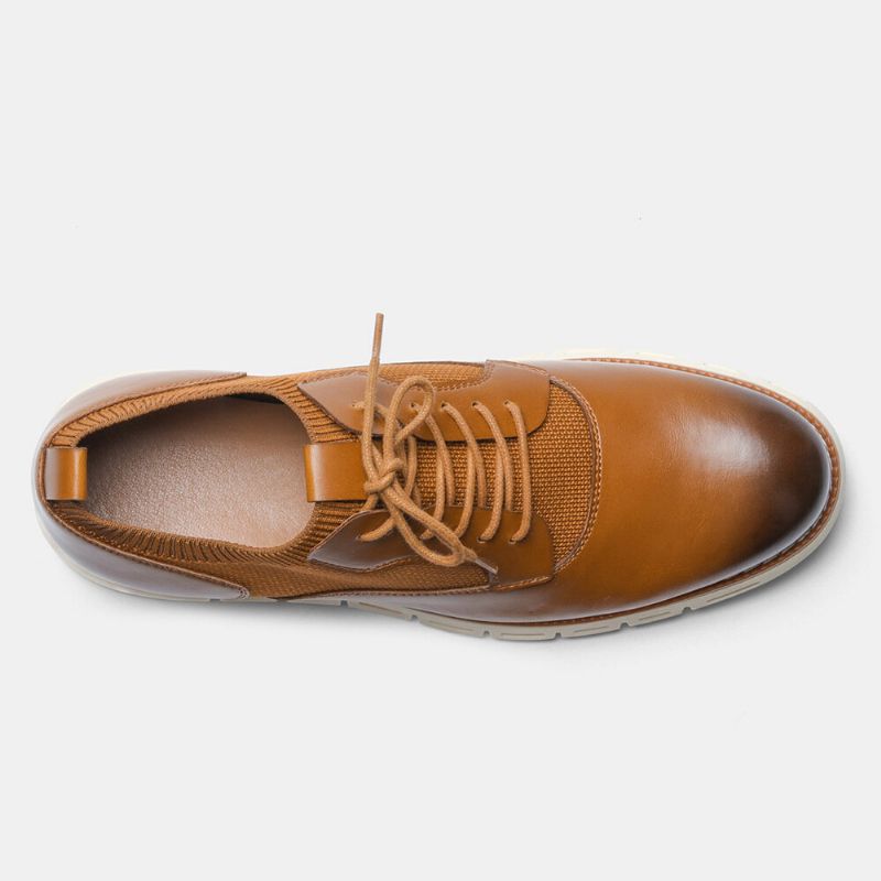 Hommes Microfibre Tissu Respirant Épissage Semelle Souple Bout Pointu Affaires Décontracté Oxfords Chaussures