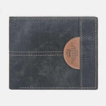 Hommes Mince À Deux Volets Denim Motif Portefeuille En Cuir Pu Multi-cartes Fente Porte-carte Grande Capacité Porte-monnaie