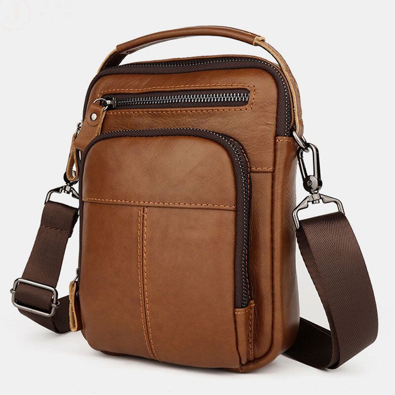 Hommes Multi-poches Rétro 6.5 Pouces Téléphone Sac Taille Sac Dos Anti-vol Poche Conception Bandoulière Sacs Ceinture Sac