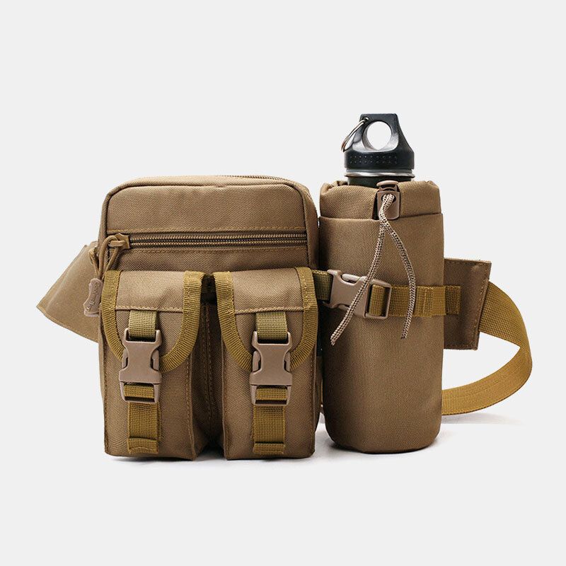 Hommes Nylon Camouflages Multifonction Extérieur Bouteille D'eau Taille Sac Tactique Sac