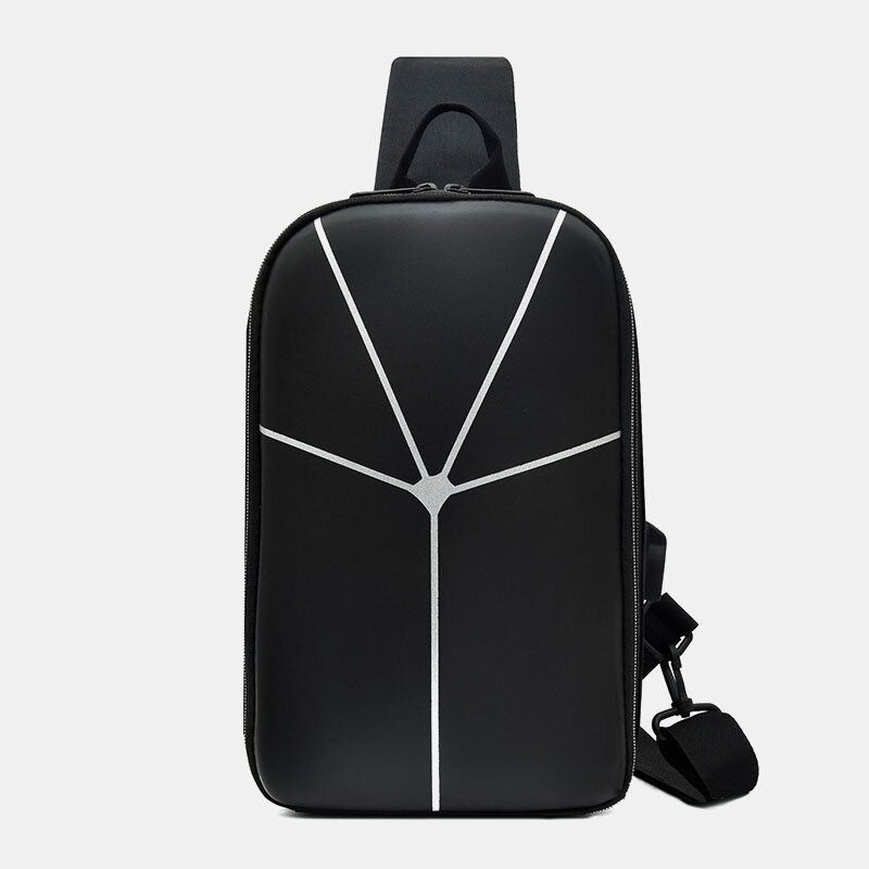 Hommes Nylon Casual Outdoor Sport Solid Color Chest Bag Crossbody Bag