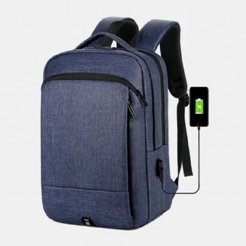 Hommes Nylon Grande Capacité 14 Pouces Sac Pour Ordinateur Portable Multi-couches Affaires Décontracté Voyage Sac À Dos Avec Chargement Usb