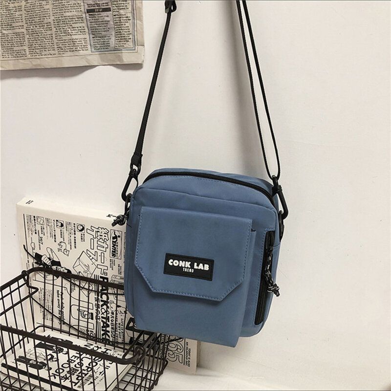 Hommes Nylon Hip-hop Brethable All-match Crossbody Bag Sac À Bandoulière