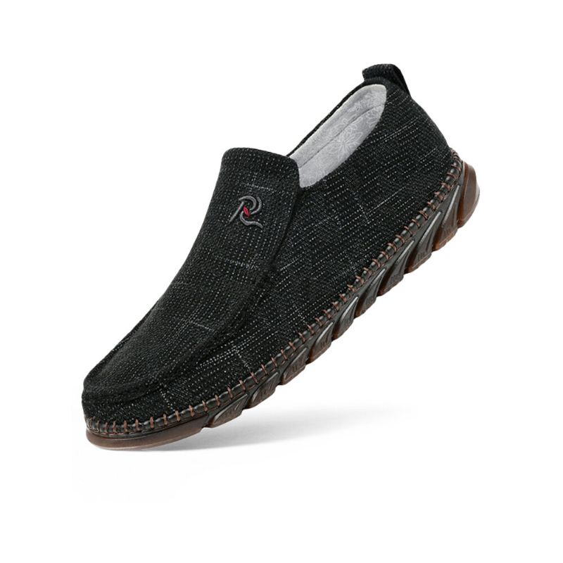 Hommes Old Peking Style Cloth Hand Stitching Slip On Casual Shoes