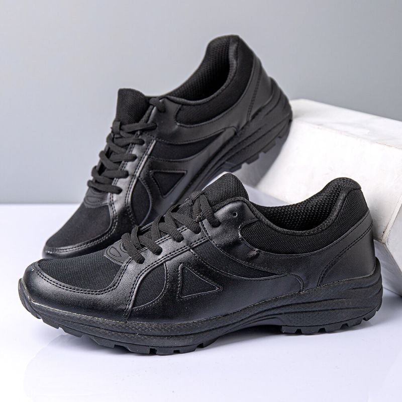 Hommes Outdoor Slip Respirant Mesh Lace Up Sport Casual Sneakers