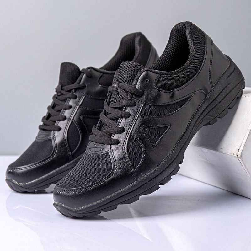 Hommes Outdoor Slip Respirant Mesh Lace Up Sport Casual Sneakers