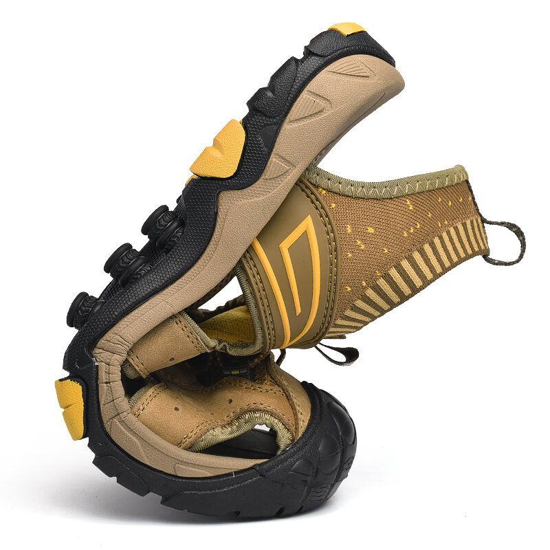 Hommes Outdoor Soft Soled Hollow Out Beach Close Toes Sandals