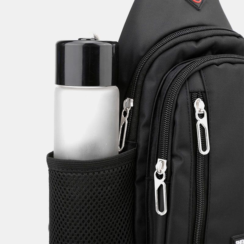 Hommes Oxford Côté Indépendant Tasse À Eau Maille Poche Poitrine Sac Multi-poches Étanche Sacs À Bandoulière Sac À Bandoulière