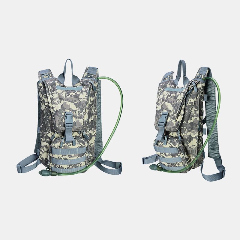 Hommes Oxford Tissu Tactique Camouflage Extérieur Équitation Escalade Sport Bouteille D'eau Poche Sac À Dos