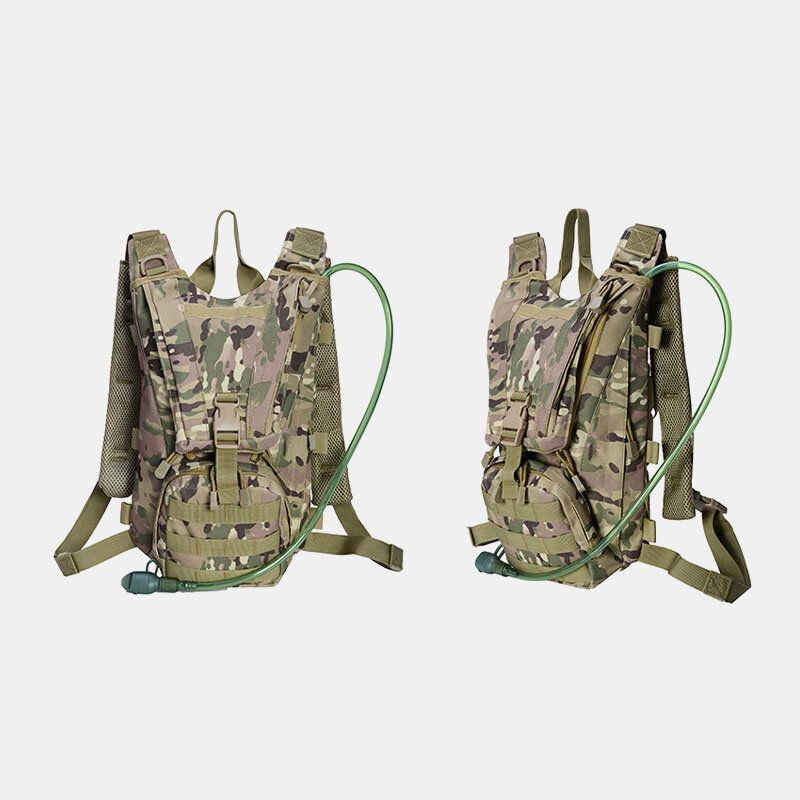 Hommes Oxford Tissu Tactique Camouflage Extérieur Équitation Escalade Sport Bouteille D'eau Poche Sac À Dos