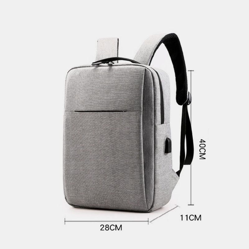 Hommes Oxford Usb Chargeant Léger Grande Capacité 15.6 Pouces Sac Pour Ordinateur Portable Sac À Dos