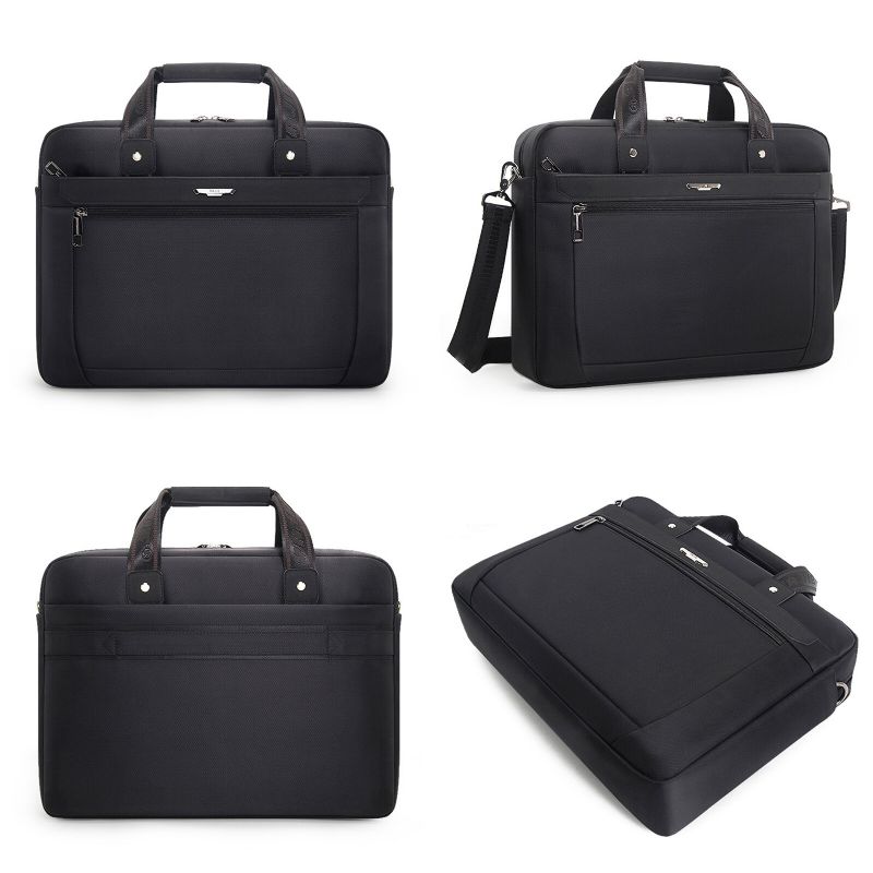 Hommes Oxfords Tissu Décontracté Grande Capacité Porte-documents Sangle Convertible Avec Poignée 16 Pouces Sac Pour Ordinateur Portable