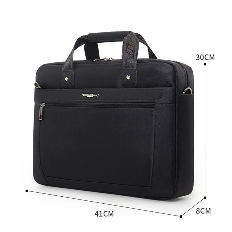 Hommes Oxfords Tissu Décontracté Grande Capacité Porte-documents Sangle Convertible Avec Poignée 16 Pouces Sac Pour Ordinateur Portable