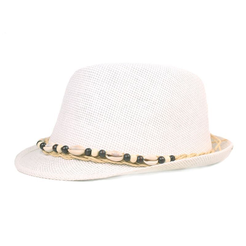 Hommes Paille Casual Vacances All-match Respirant Parasol Top Chapeaux Chapeaux Plats