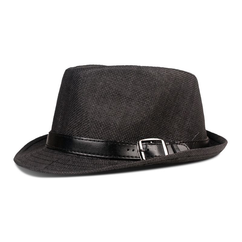 Hommes Paille Casual Vintage All-match Respirant Parasol Top Chapeaux Chapeaux Plats