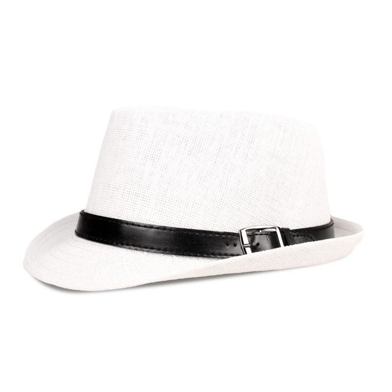 Hommes Paille Casual Vintage All-match Respirant Parasol Top Chapeaux Chapeaux Plats