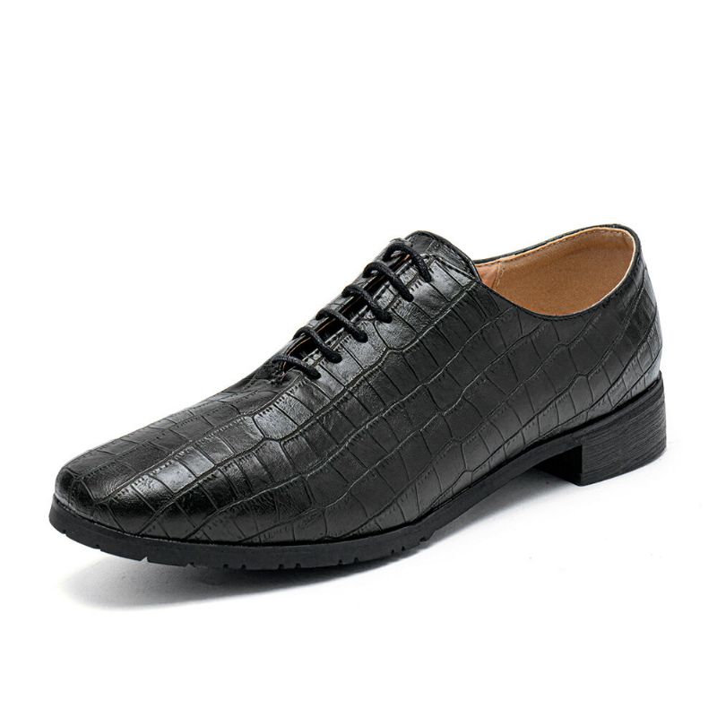 Hommes Pointu Crocodile Motif Pointu Toe Business Oxfords Chaussures