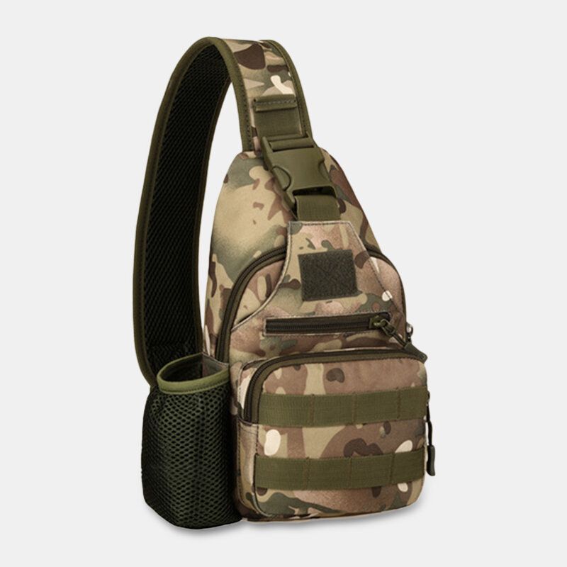 Hommes Polyester Camouflage Usb Charge Poitrine Sac Bouilloire Couverture Cyclisme Sport Poitrine Sac Unique Épaule Loisirs Sac