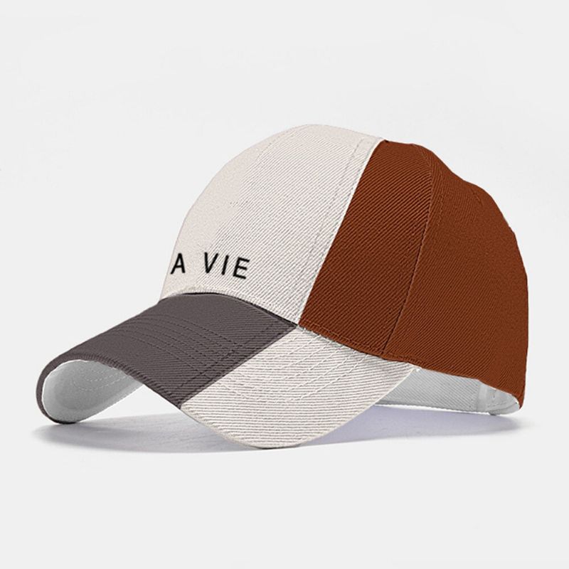 Hommes Polyester Coton Patchwork Couleur-match Lettre Motif Imprimer All-match Sunscreen Baseball Cap