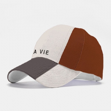 Hommes Polyester Coton Patchwork Couleur-match Lettre Motif Imprimer All-match Sunscreen Baseball Cap