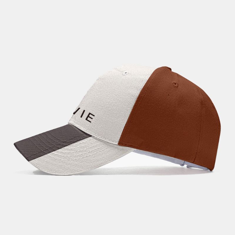 Hommes Polyester Coton Patchwork Couleur-match Lettre Motif Imprimer All-match Sunscreen Baseball Cap