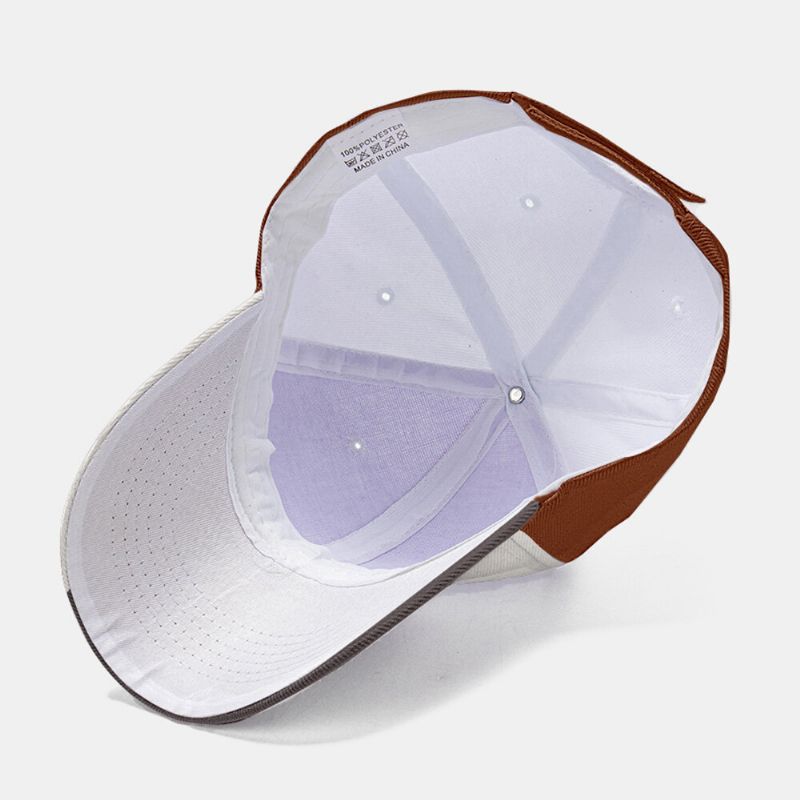 Hommes Polyester Coton Patchwork Couleur-match Lettre Motif Imprimer All-match Sunscreen Baseball Cap