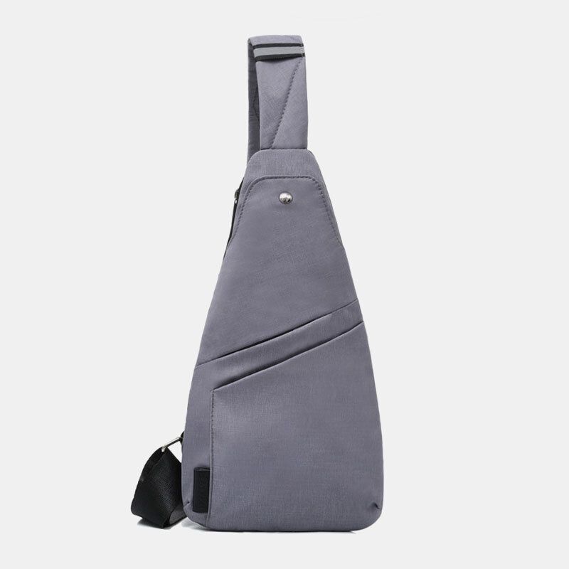 Hommes Polyester Grande Capacité Multi-poches Étanche Décontracté Sac À Bandoulière Sac De Poitrine Sac À Bandoulière