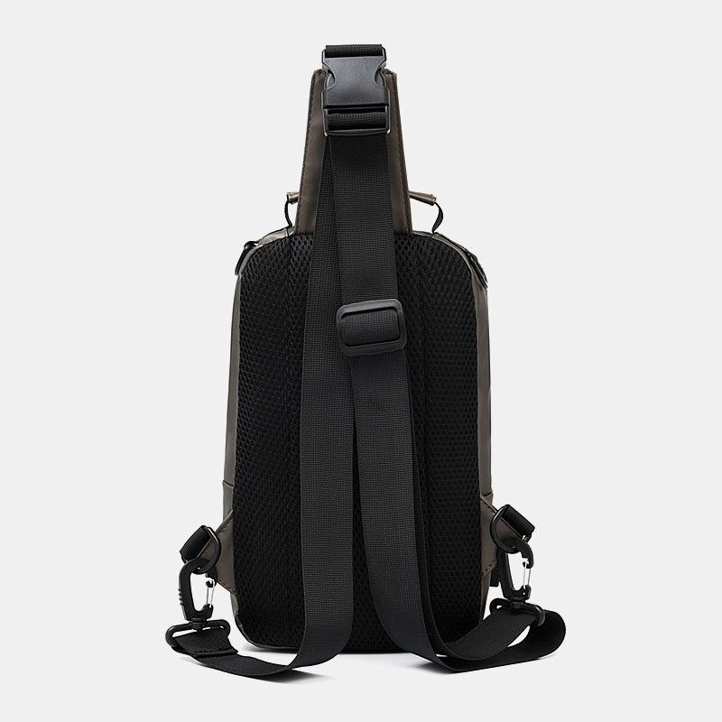 Hommes Polyester Multi-transport Capacité Moyenne Avec Sac De Poitrine De Chargement Usb Sac À Bandoulière