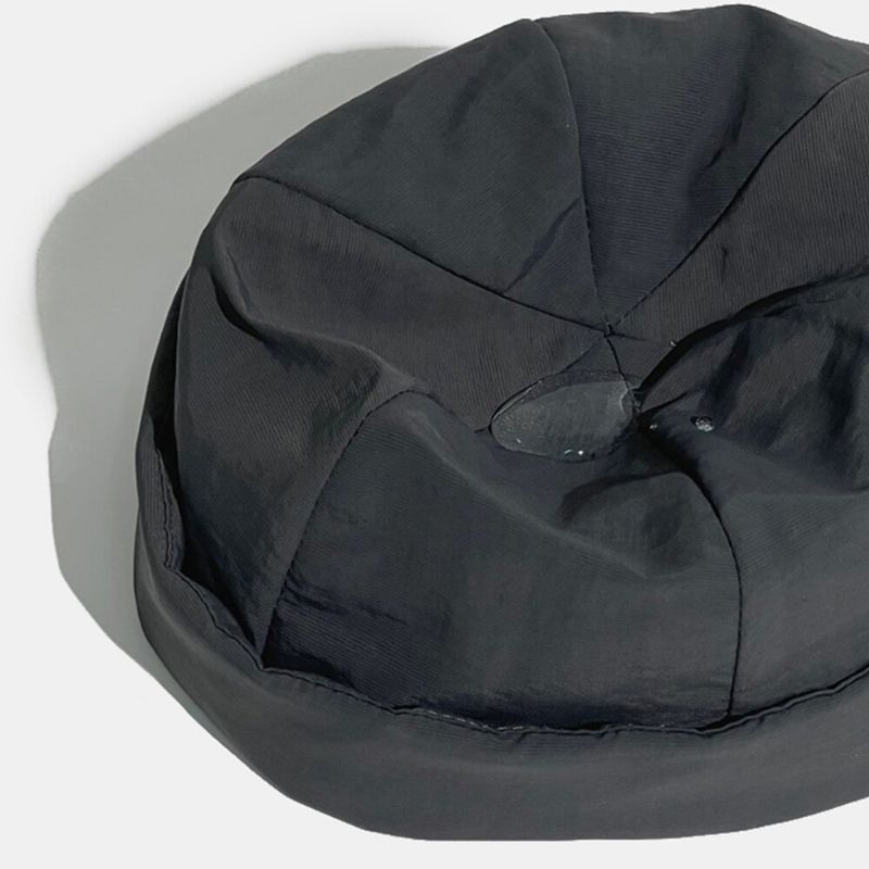 Hommes Propriétaire Casquette Tissu Imperméable Couleur Unie Chaleur Matelassé Boucle Enfichable Réglable Sans Bord Bonnet Crâne Casquette