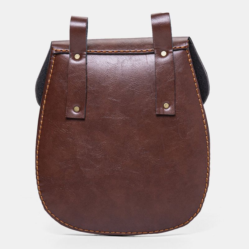 Hommes Pu Cuir Grande Capacité Vintage Porte-monnaie Sac Carré Sac De Taille