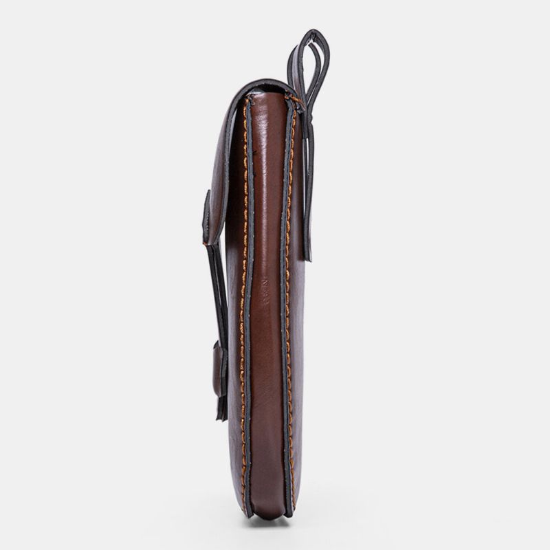 Hommes Pu Cuir Grande Capacité Vintage Porte-monnaie Sac Carré Sac De Taille