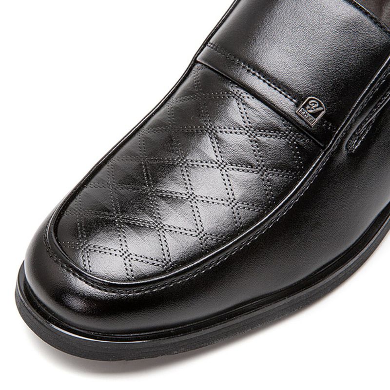 Hommes Rayé Rhombus Pattern Slip-on Soft Sole Comfy Casual Business Shoes