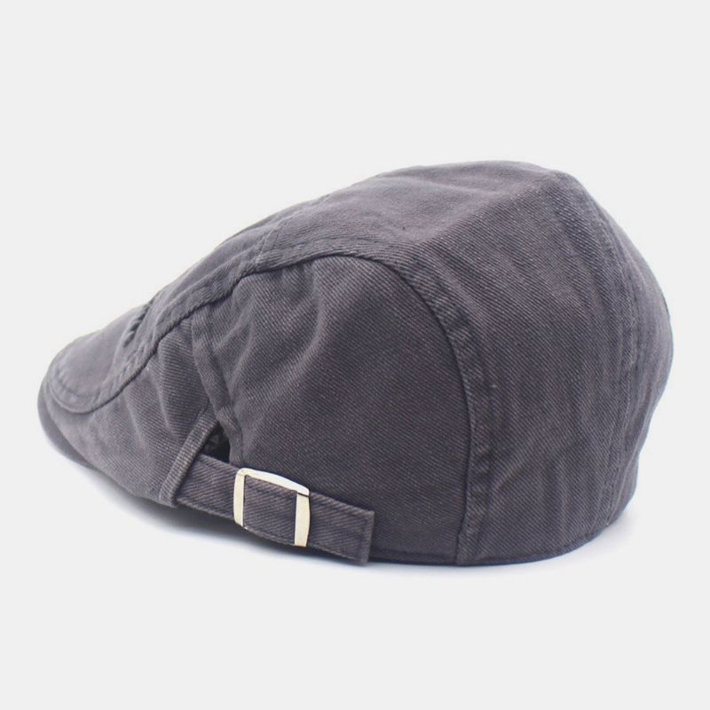 Hommes Réglable Béret Casquette Coton Ligne Lettre Broderie Sauvage Crème Solaire Gavroche Casquette Plat Chapeau Conduite Chapeau