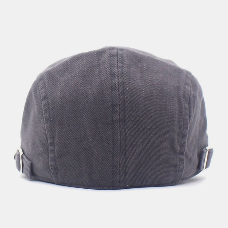 Hommes Réglable Béret Casquette Coton Ligne Lettre Broderie Sauvage Crème Solaire Gavroche Casquette Plat Chapeau Conduite Chapeau