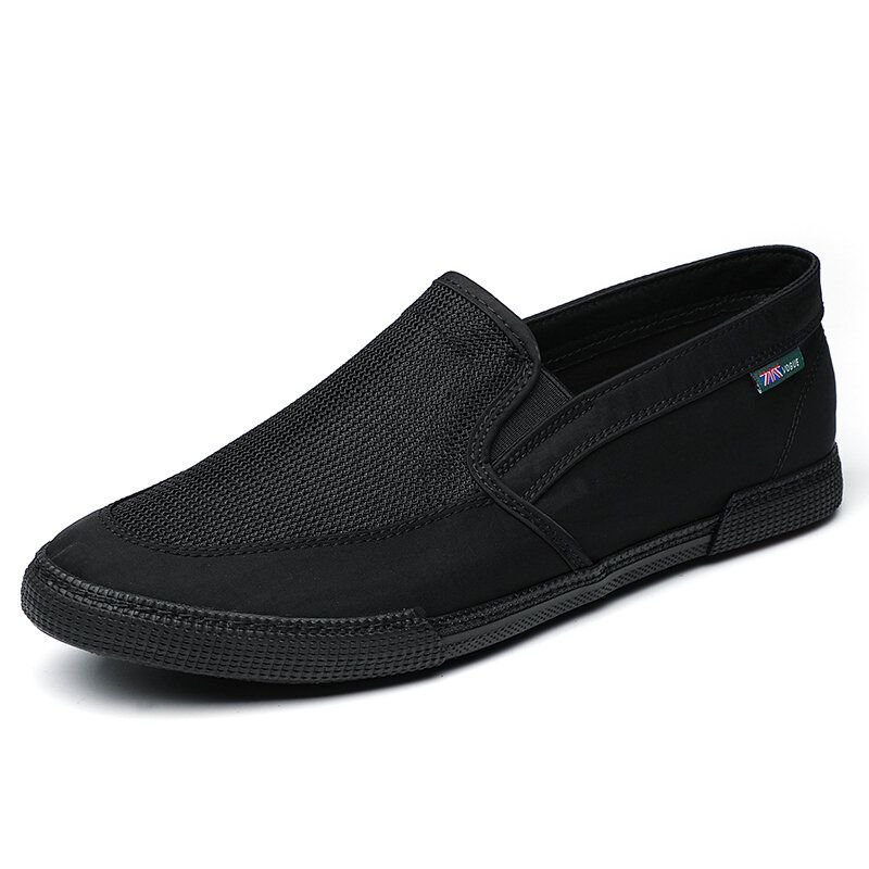 Hommes Respirant Glace Soie Antidérapant Confortable Semelle Souple Slip On Solid Casual Court Chaussures