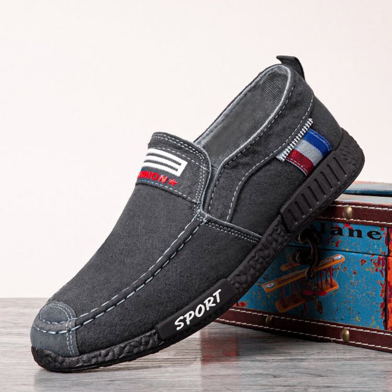 Hommes Respirant Semelle Souple Confortable Antidérapant Léger Vieux Pékin Casual Chaussures En Tissu