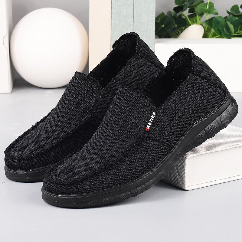 Hommes Respirant Tissu Antidérapant Confortable Doux Fond Vieux Pékin Casual Chaussures