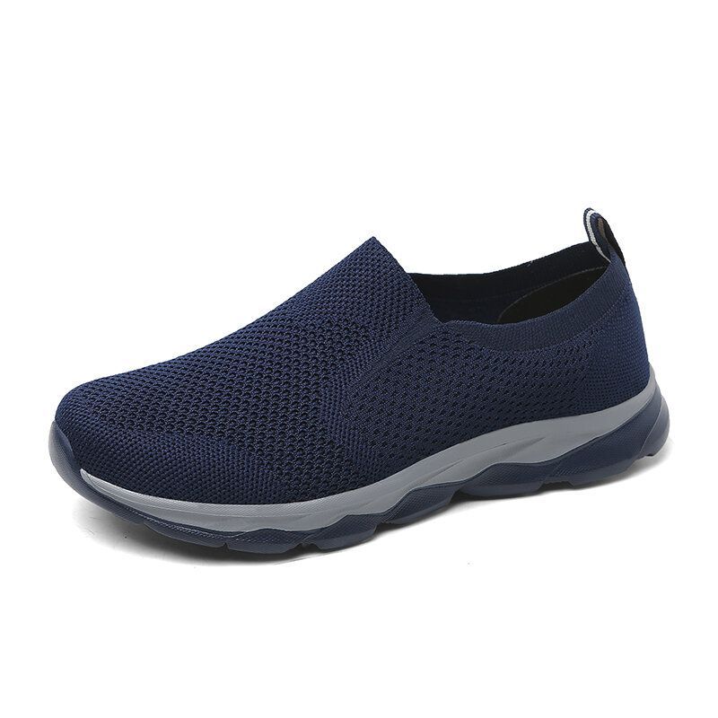 Hommes Respirant Tissu Semelle Confortable Antidérapant Casual Marche Mocassins Chaussures