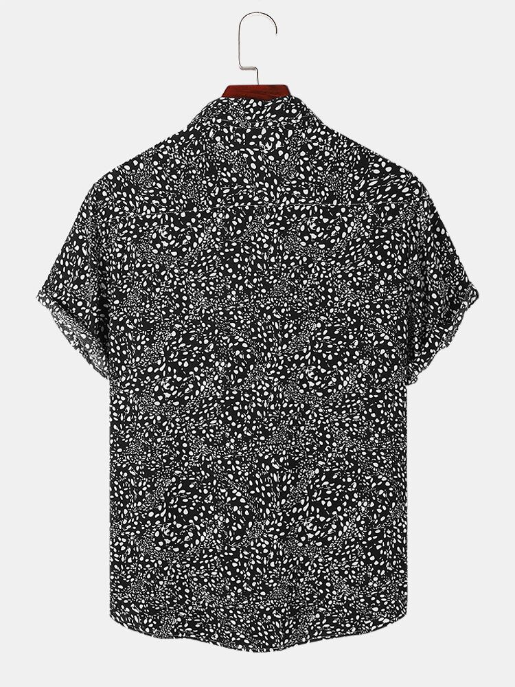 Hommes Retro Ditsy Floral Fit Skin-friendly All Matched Front Buttons Shirts