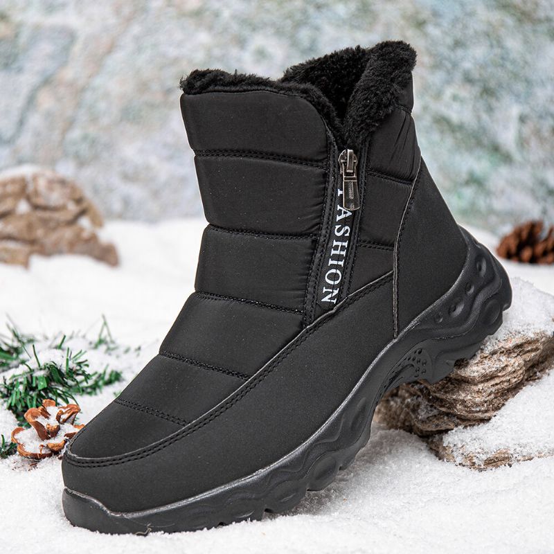 Hommes Side-zip Design Winter Warm Lined Outdoor Snow Boots