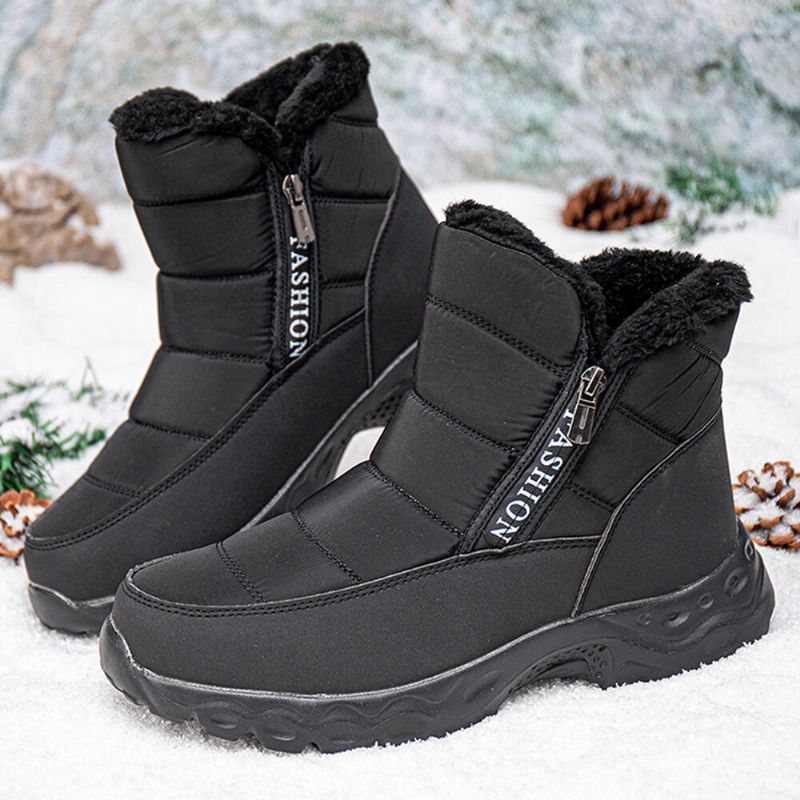 Hommes Side-zip Design Winter Warm Lined Outdoor Snow Boots