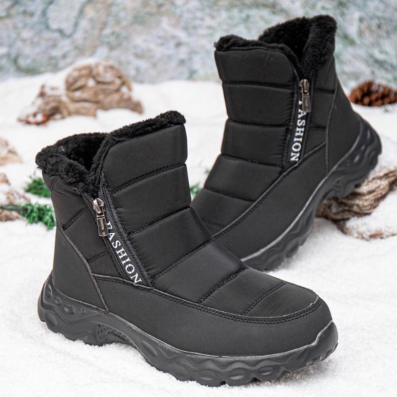 Hommes Side-zip Design Winter Warm Lined Outdoor Snow Boots