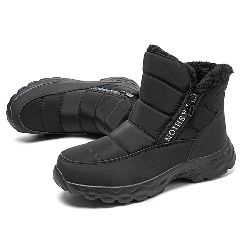 Hommes Side-zip Design Winter Warm Lined Outdoor Snow Boots